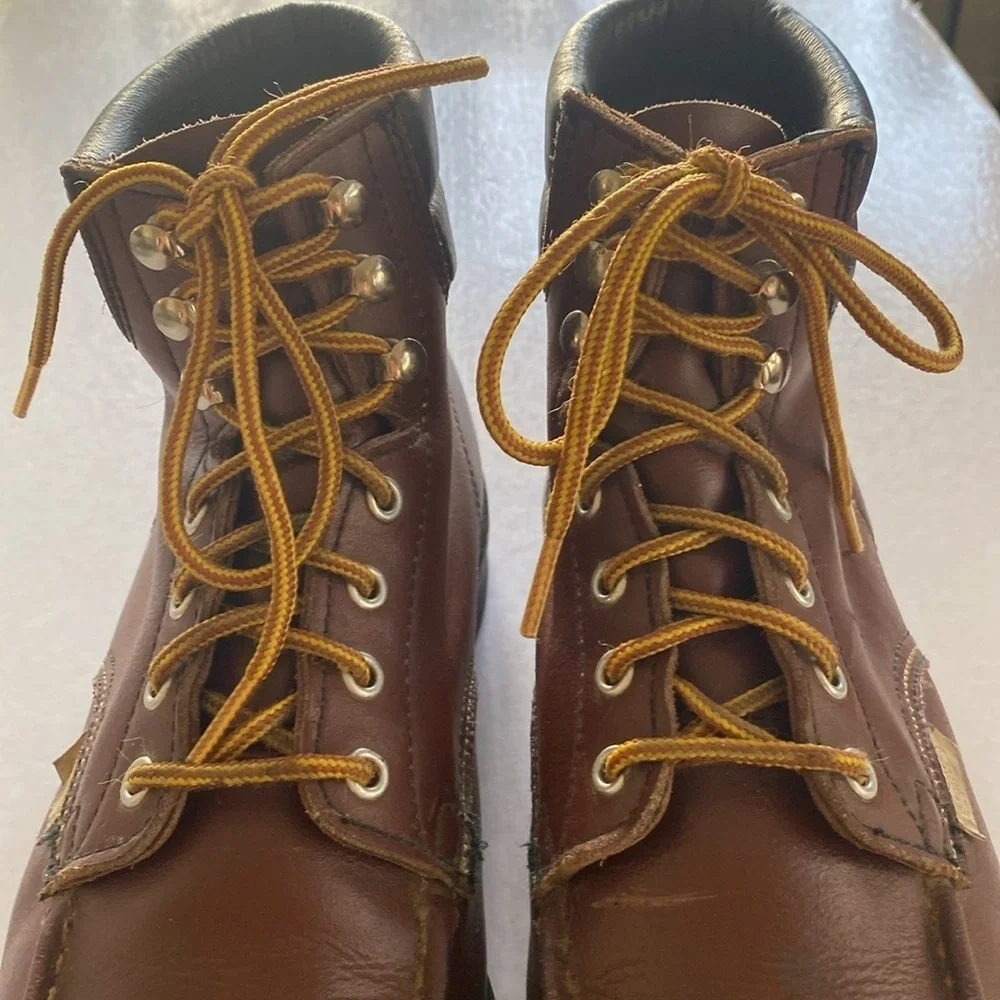 LEATHER NECKS Men’s Vintage Brown Leather Boots Size 12 D. Made in Korea